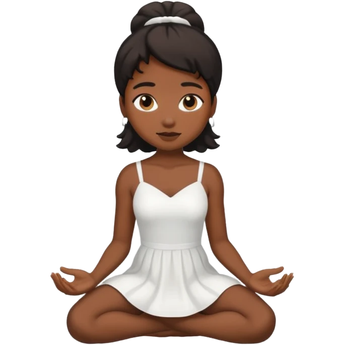 Black girl on her knees emoji