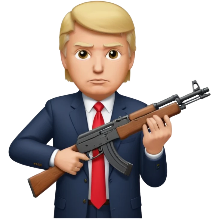 Trump with an Al 47 emoji