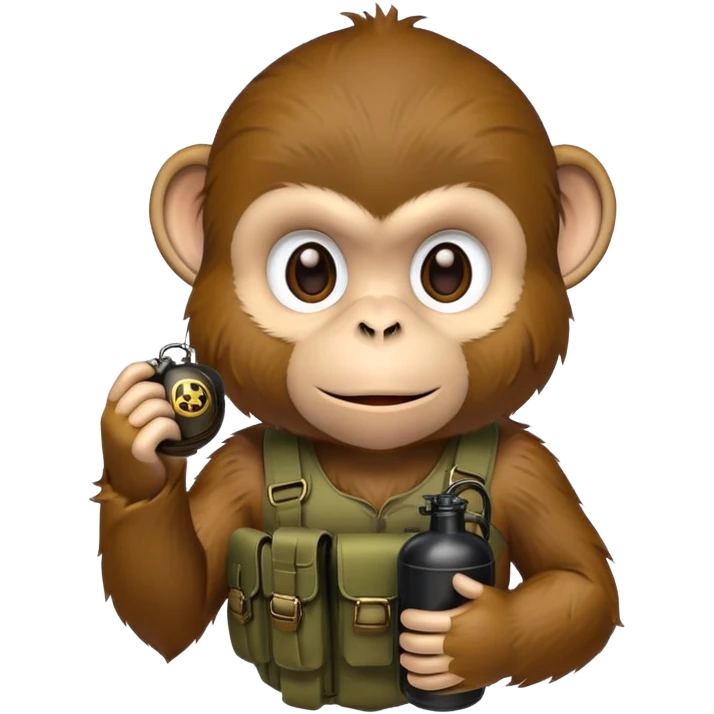 monkey with a grenade emoji