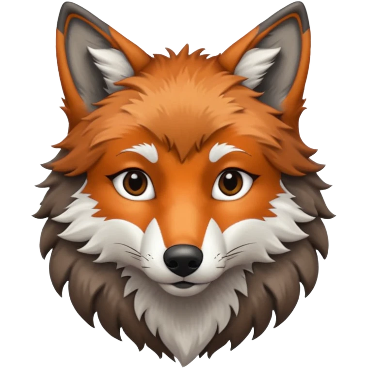 Half fox half wolf 🐺🦊 emoji