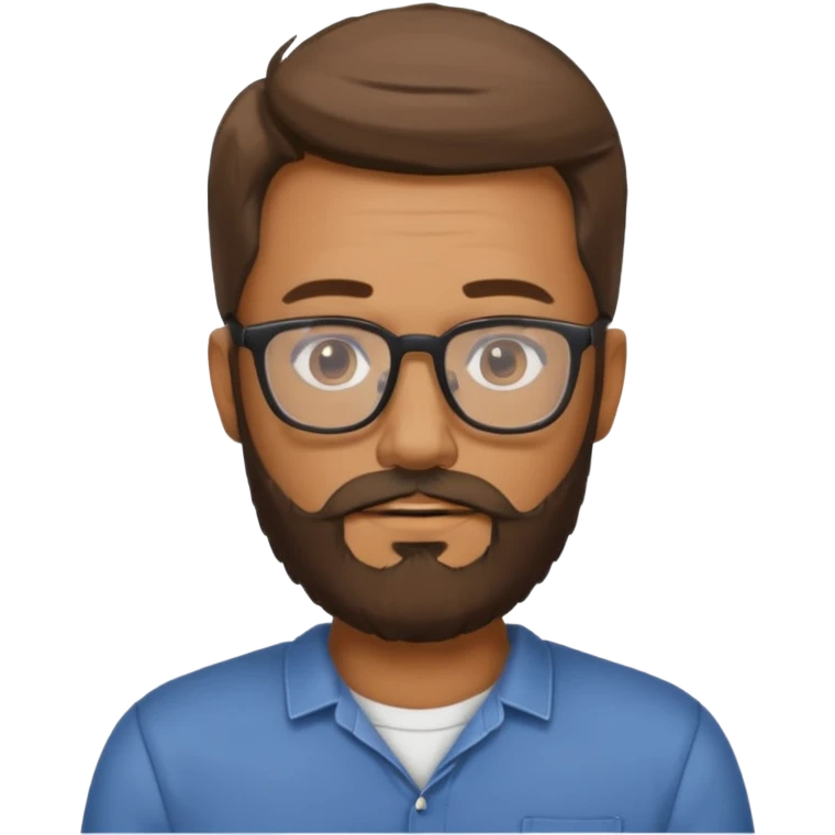 Normal male, beard, glasses
 emoji