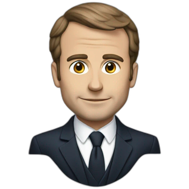 Macron qui fait il doit d'honneur emoji