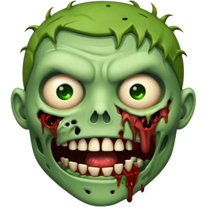 Me faça um emoji de zumbi com a boca rasgada emoji