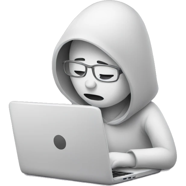 sad person with laptop emoji
