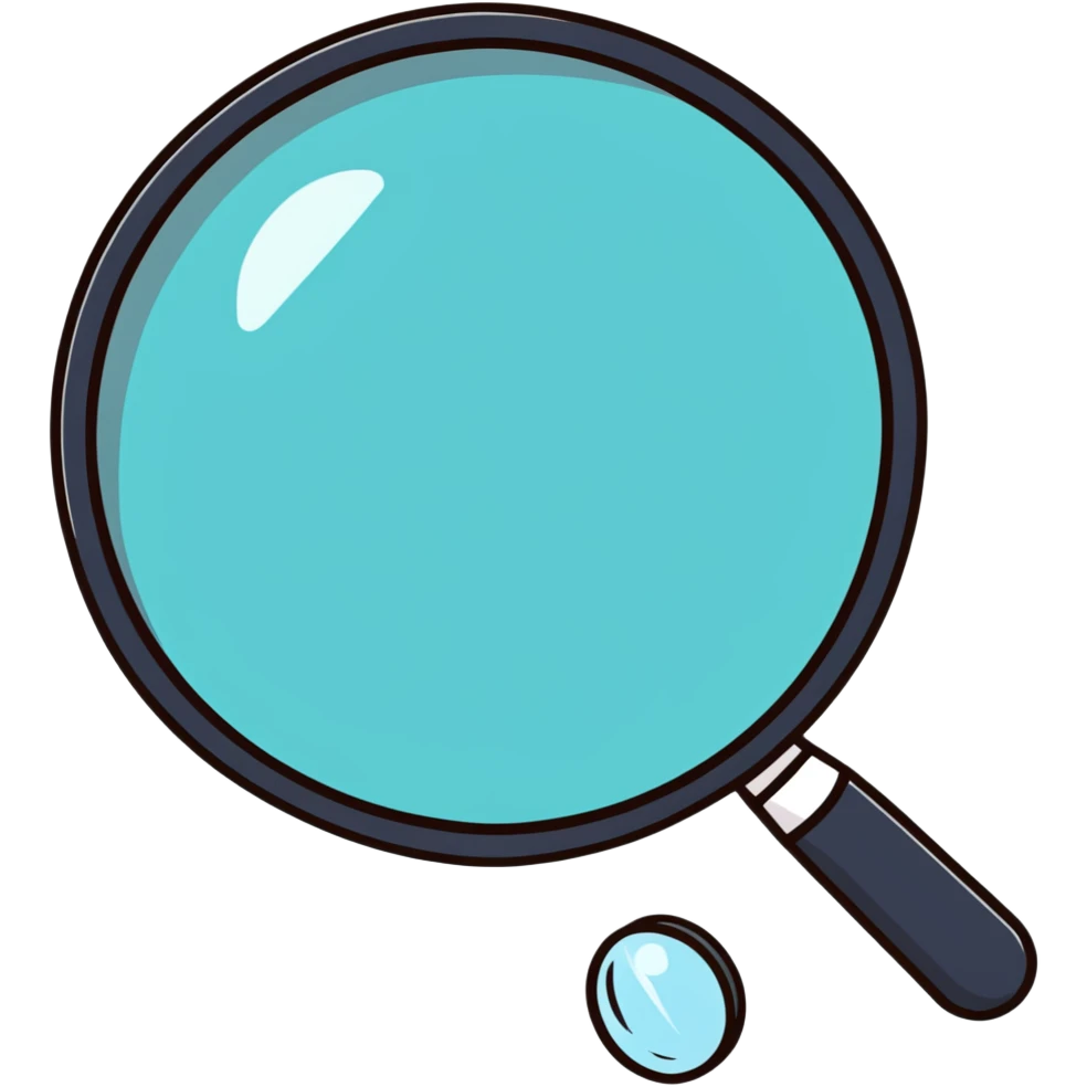 colorful magnifying glass emoji