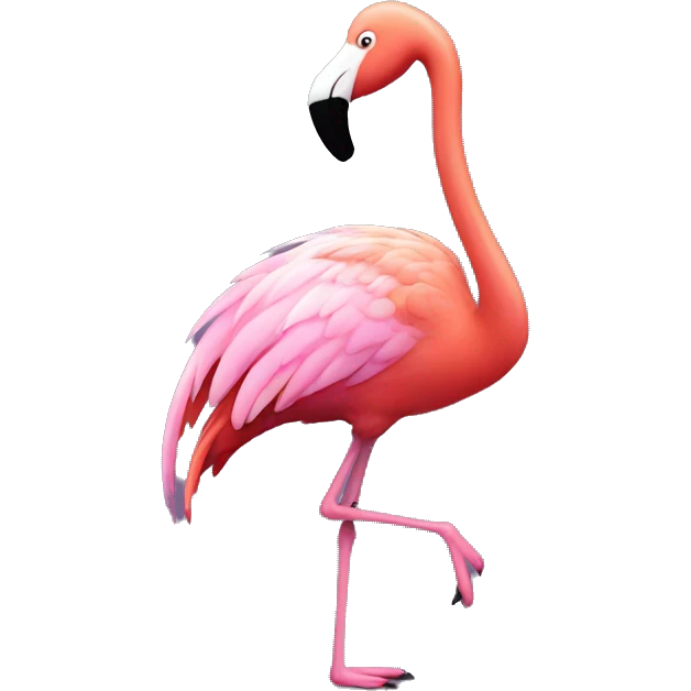 Flamingo tap dancing emoji