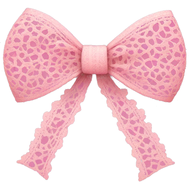 Pink lace bow emoji