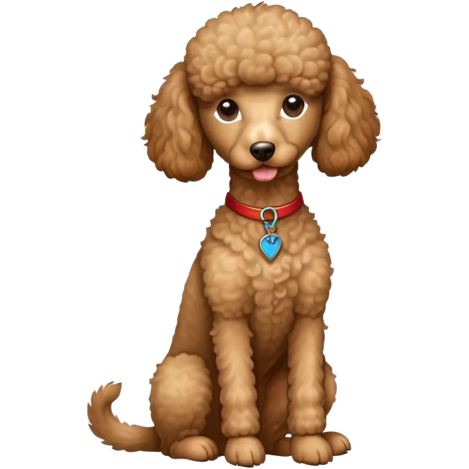 Super Skinny - Light Brown - Poodle - Sitting - No Collar emoji
