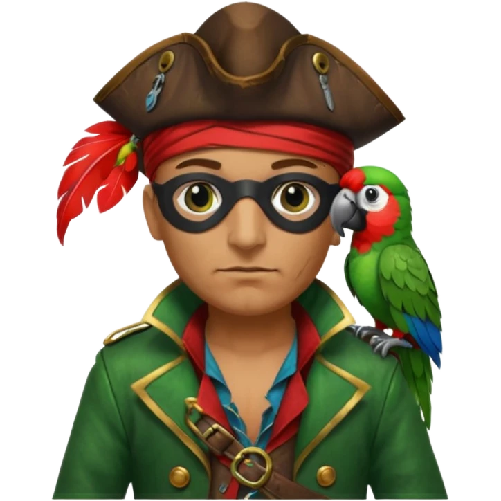 pirate and parrot emoji