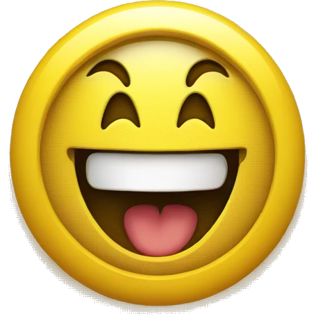 Yellow Smiley face on iPhone screen emoji