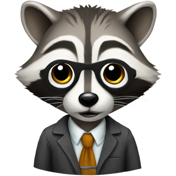 raccoon mathematician emoji