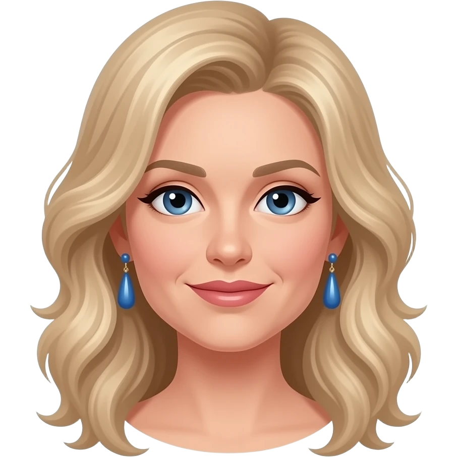 https://www.emojis.com/emoji/late-thirties-woman-with-long-cool-toned-blonde-loosely-curled-hair-rectangula-WvFNEgYSKoh, with blue dangly earrings emoji