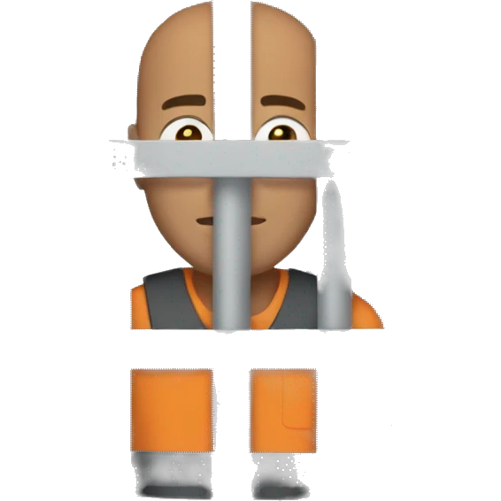 jail cell with man inside emoji