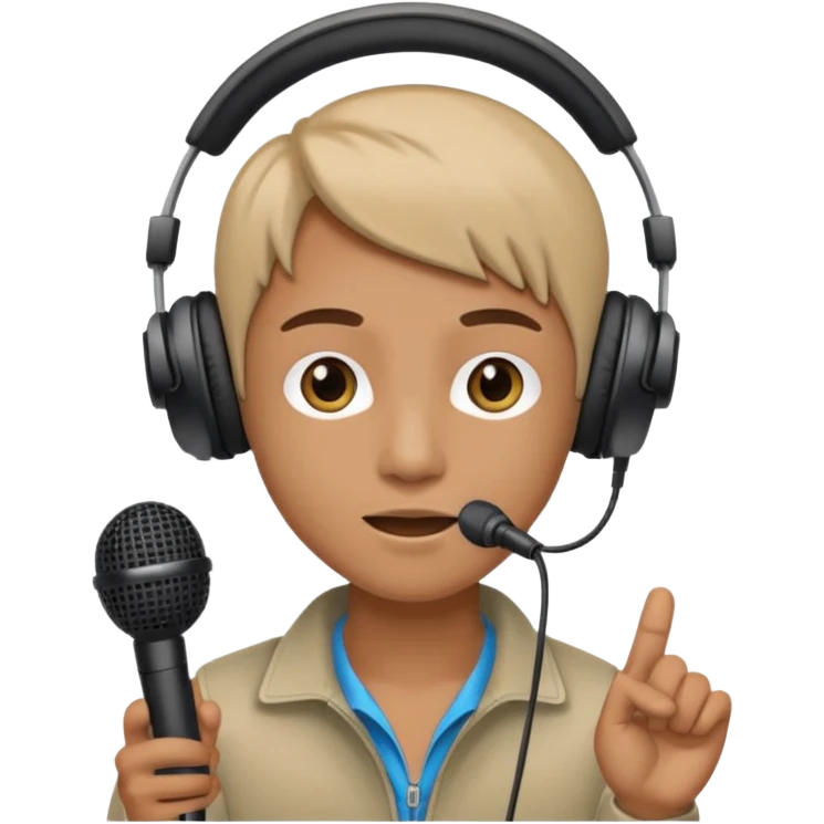 speaker handing microphobe with headphone emoji