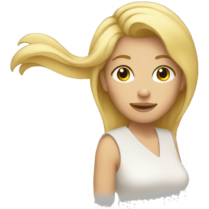 Mother with blonde hair pulling Jet emoji