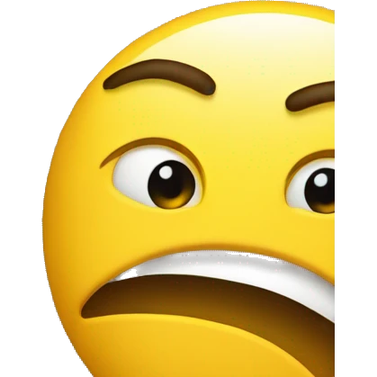 Yellow standard emoji face giving a side eye look to the viewer conveying an emotion of suspicion or skepticism emoji