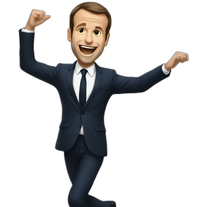 Macron dancing emoji