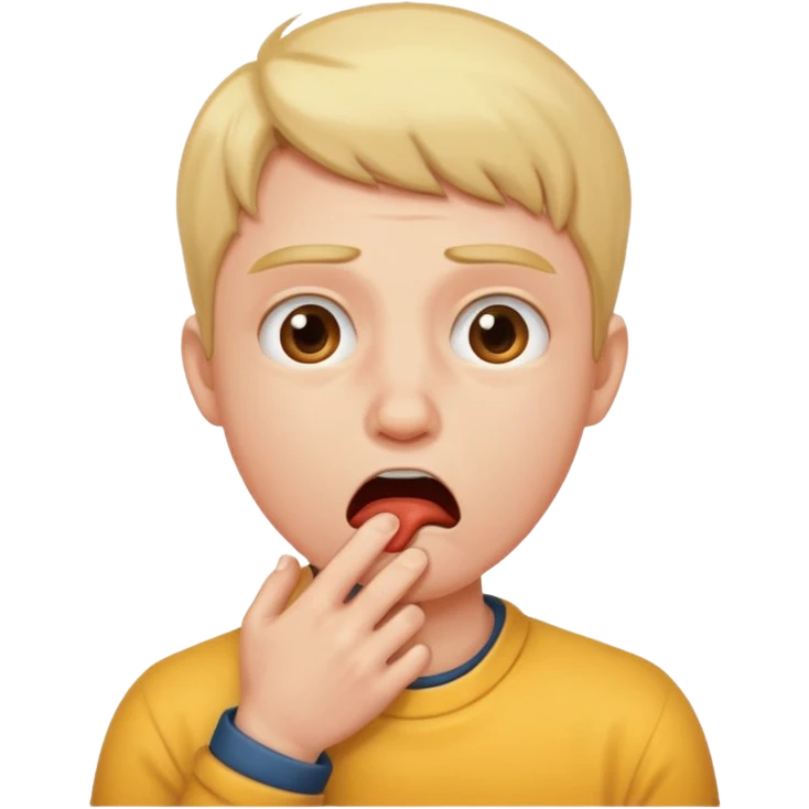 someone strangling themselves as a joke emoji
