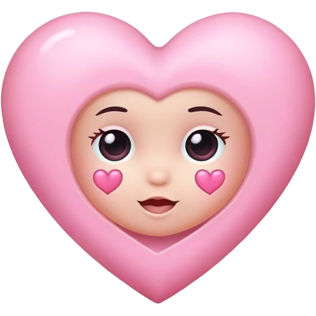 baby pink with pink heart emoji