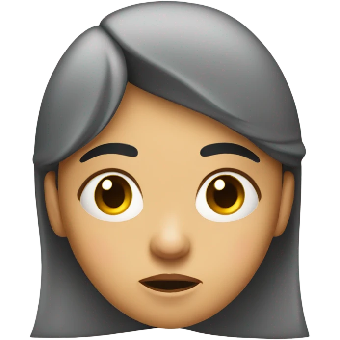 girl with confused and disgusted look on face emoji