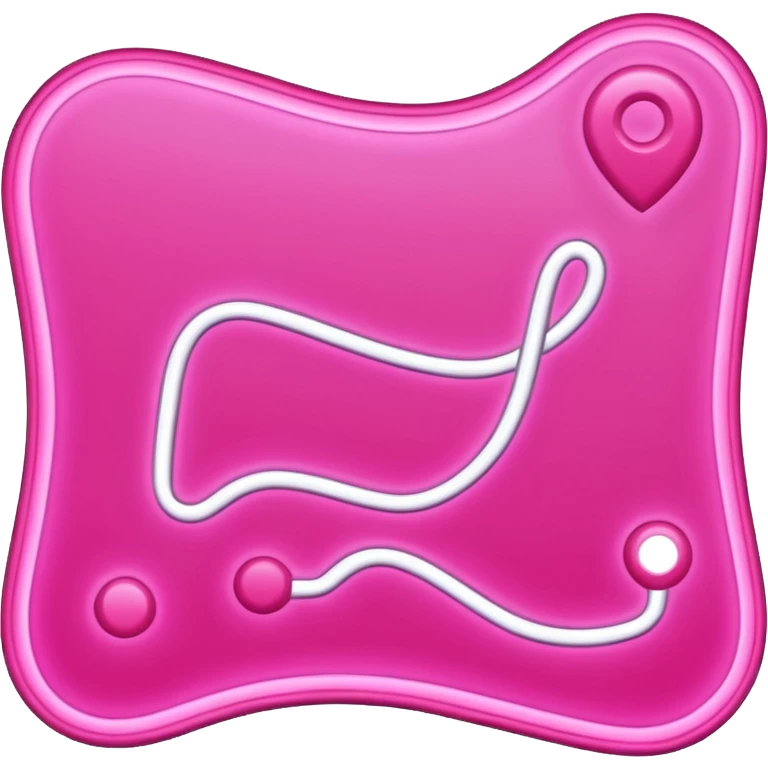 pink big gps map lines emoji