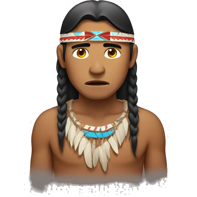 a native american man crying emoji