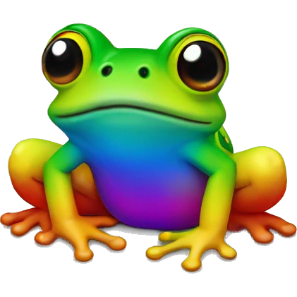 Rainbow frog emoji