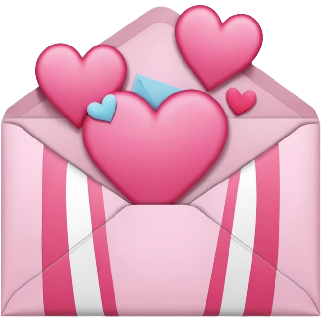Envelope with pink hearts  emoji