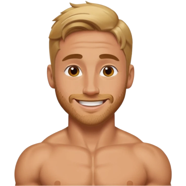 Muscular topless rian gosling shows his muscles emoji