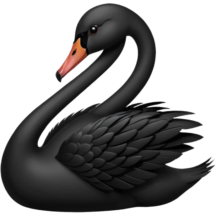 A black colour swan facing towards right side emoji