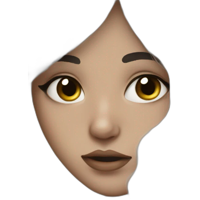 White haired girl, black eyes and freckles emoji