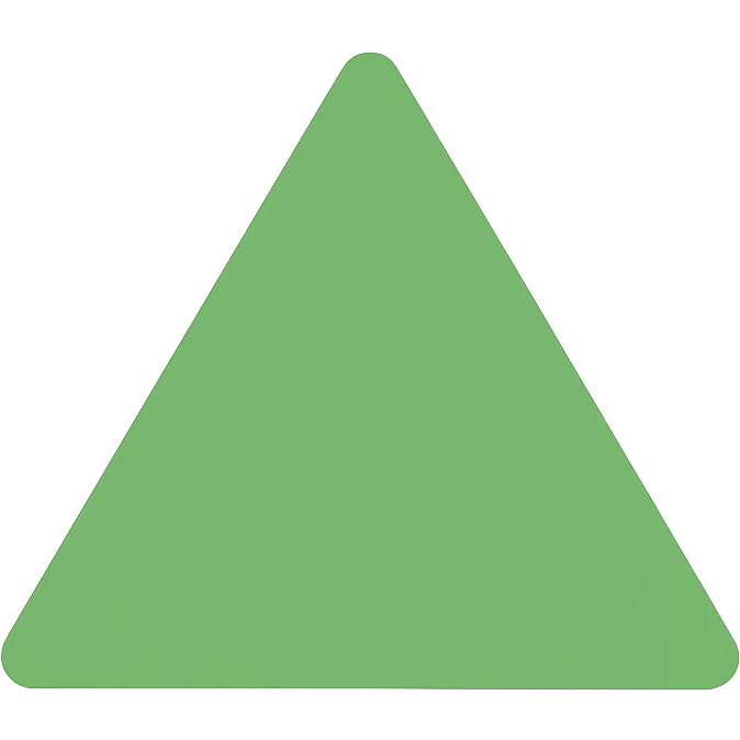 simple green triangle icon emoji
