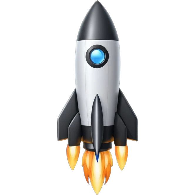 Create an emoji in which it is representing AI logo similarly like the logo of Chat GPT ,Gemini but different completely different and very professional not simple and try to make it in black and white colour . This AI named Vimaan means rocket AI so try to make it in emoji
