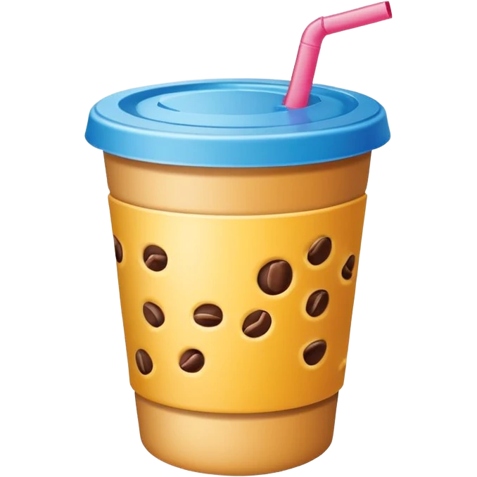 Minimal icon of a snack and drink cup with a subtle accent in #FF3D00, clean and modern cafeteria mood emoji