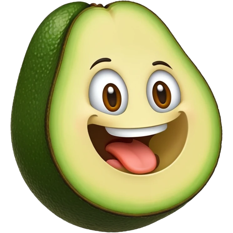 Avocado with a big mouth  emoji