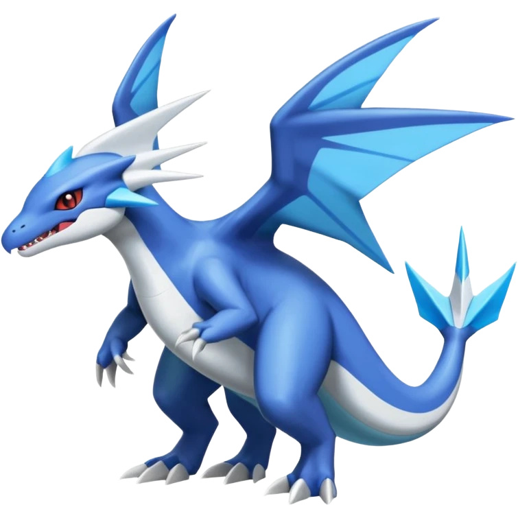 Latios-Latias-Salamence-Salandit-Zekrom-Dialga-Amaura-Palkia-fusion-Fakémon-Pokémon-creature (Full body) emoji