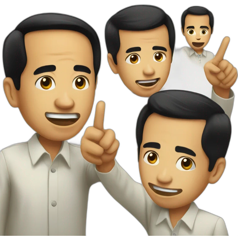 jokowi pointing emoji