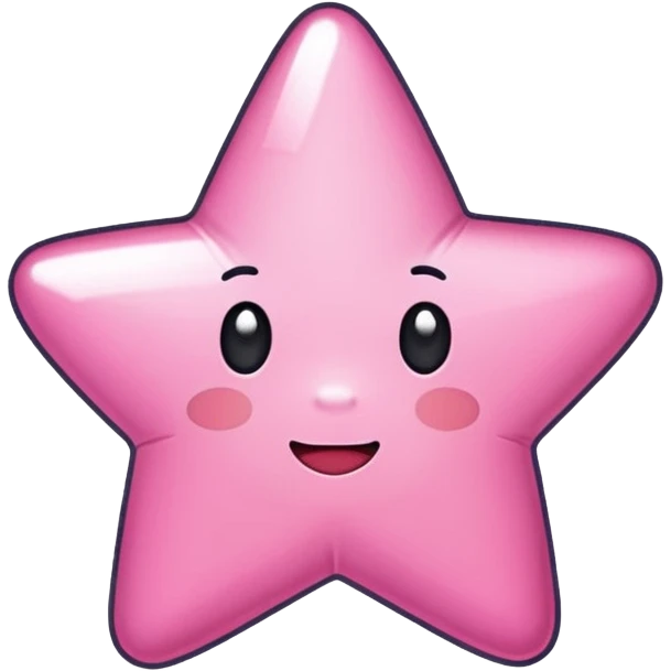 christmas cute sticker, pink emoji