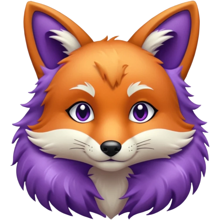 glitter purple and cian fox emoji