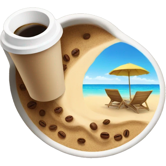 Coffee on the beach emoji