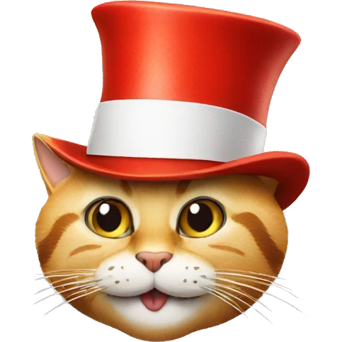 cat in the hat funny emoji