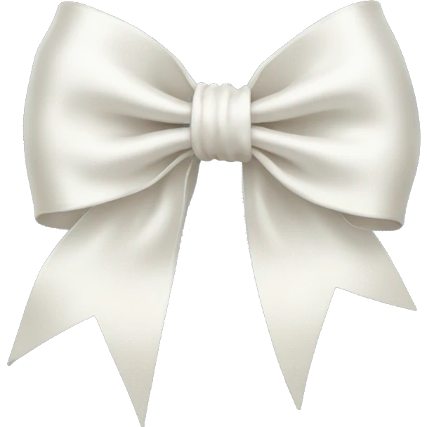 Silk white bow  emoji