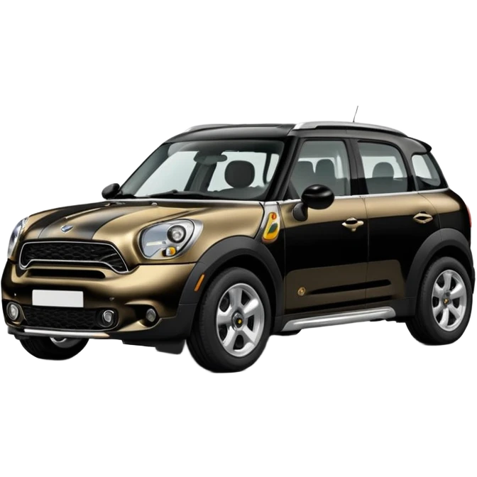 Black and pale gold mini countryman emoji
