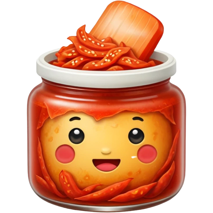 close-up baechu kimchi inspired by reference photo emoji