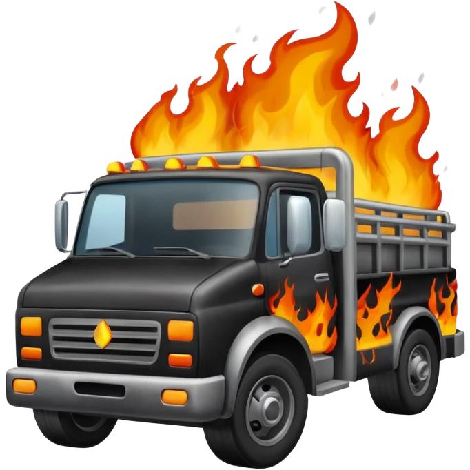 Burning truck emoji