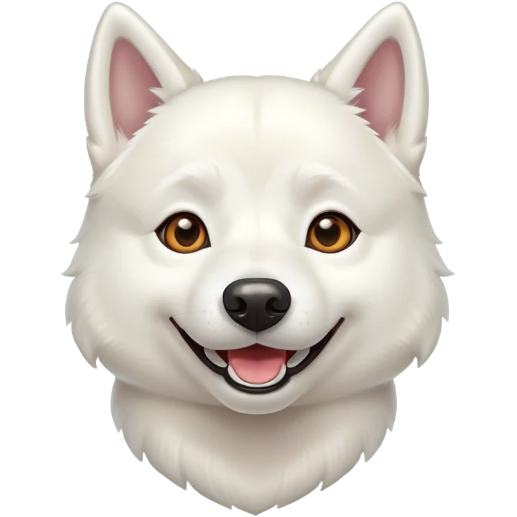 White husky smiling emoji