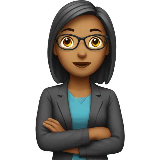 Female Teacher, thoughtful expressi emoji