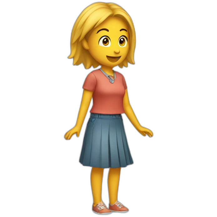 Chica saludando emoji