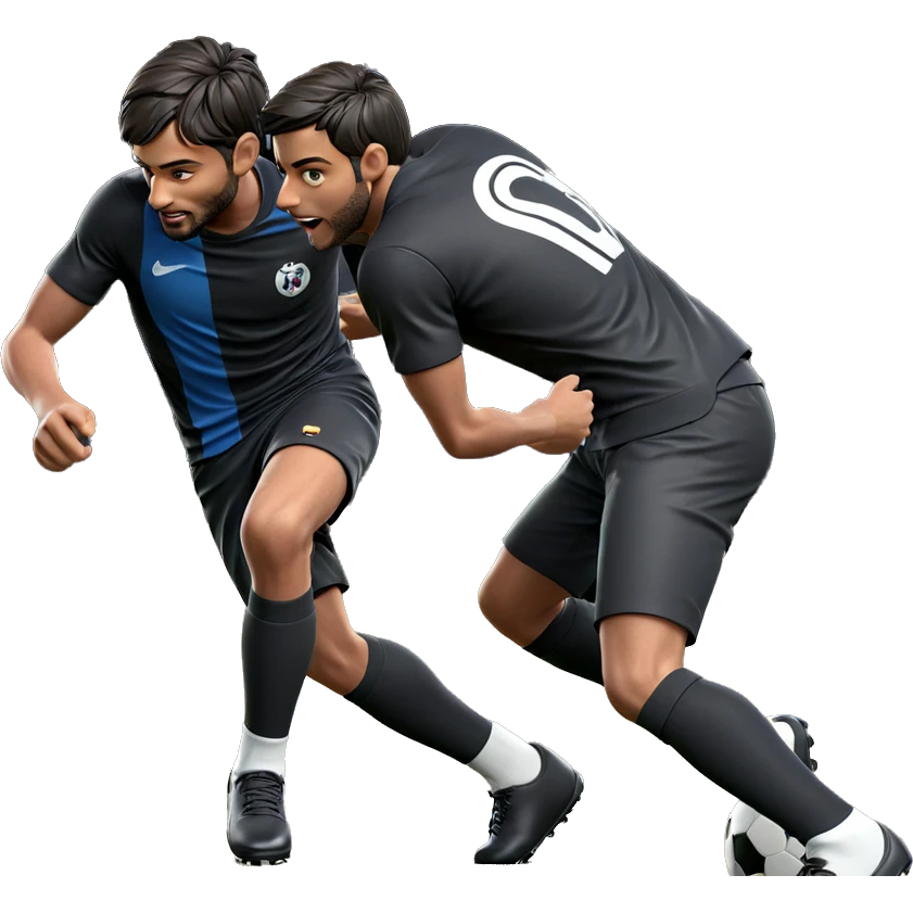 boys in sportswear playing soccer emoji