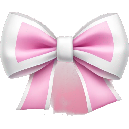 Pink and white bow emoji